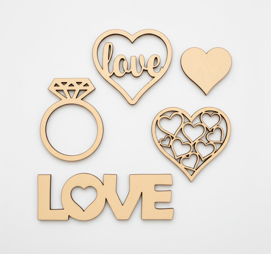 Figuras de madera Amor