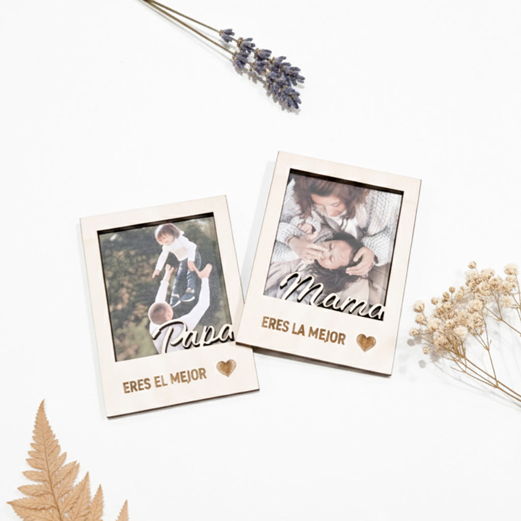 Portafotos de Madera Personalizado – Día del Padre