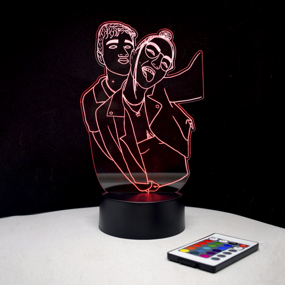 Lampara LED foto dibujo