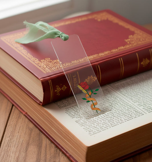 marcapaginas metacrilato sant jordi | Rosa