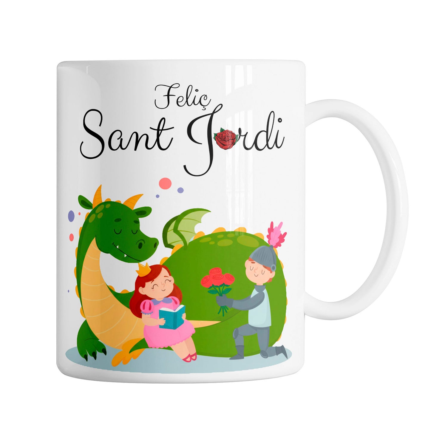 taza sant jordi ilustracion leyenda sant jordi