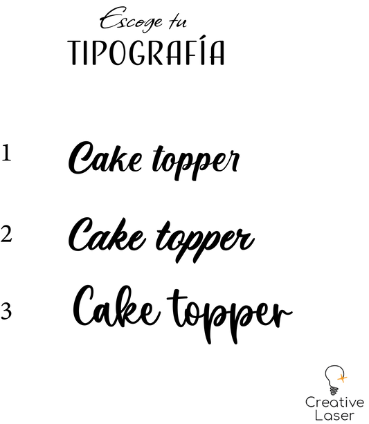 Topper metacrilat amb cor personalitzable