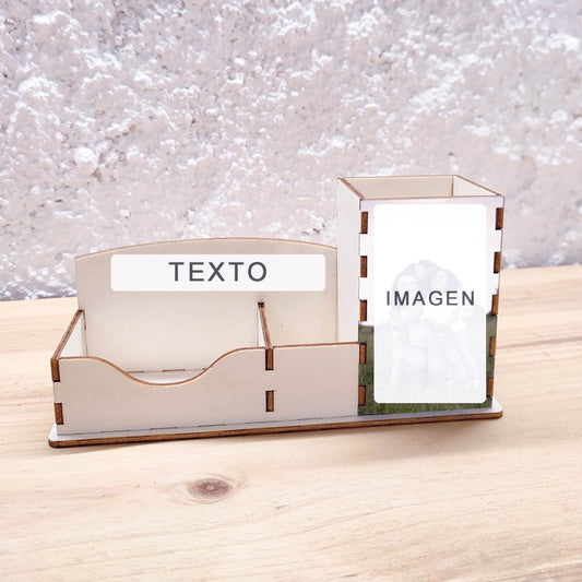Lapicero personalizado de madera - área personalizable - Creative Laser