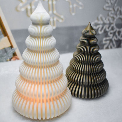 Árbol de Navidad decorativo impreso en 3D con luz LED.