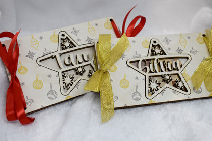 Sobre de madera para regalo personalizado