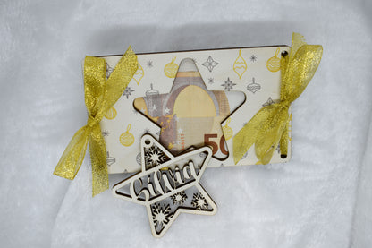 Sobre de madera para regalo personalizado