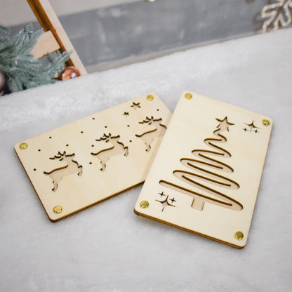 Sobre de madera para regalo Christmas