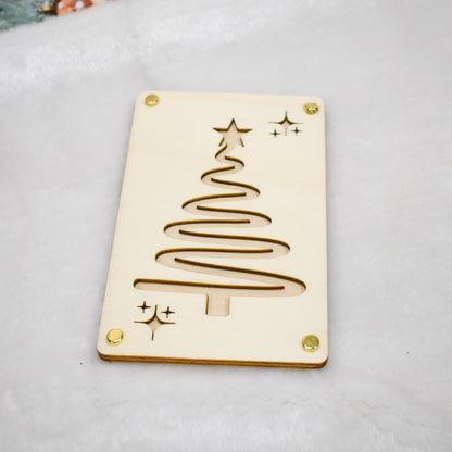 Sobre de madera para regalo Christmas