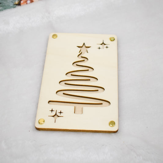 Sobre de madera para regalo Christmas