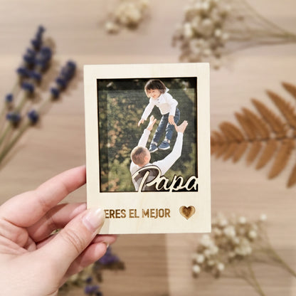 Portafotos de Madera Personalizado – Día del Padre