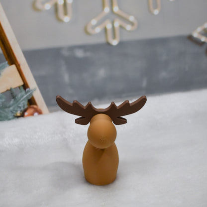 Familia de renos decorativos impresos en 3D figura pequeña