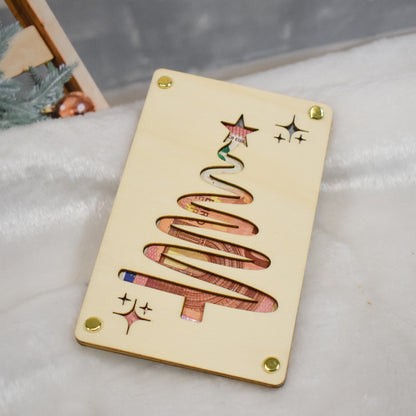 Sobre de madera para regalo Christmas